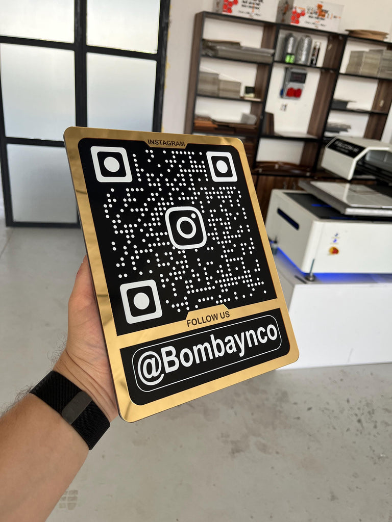 Social Media QR Code Sign Instagram Facebook Sign, QR Follow Us Sign, Business Marketing Signage, Social Media Sign