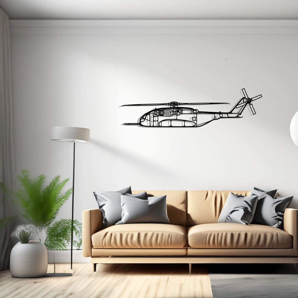 CH-53K King Stallion Airplane Silhouette Metal Wall Art Decor