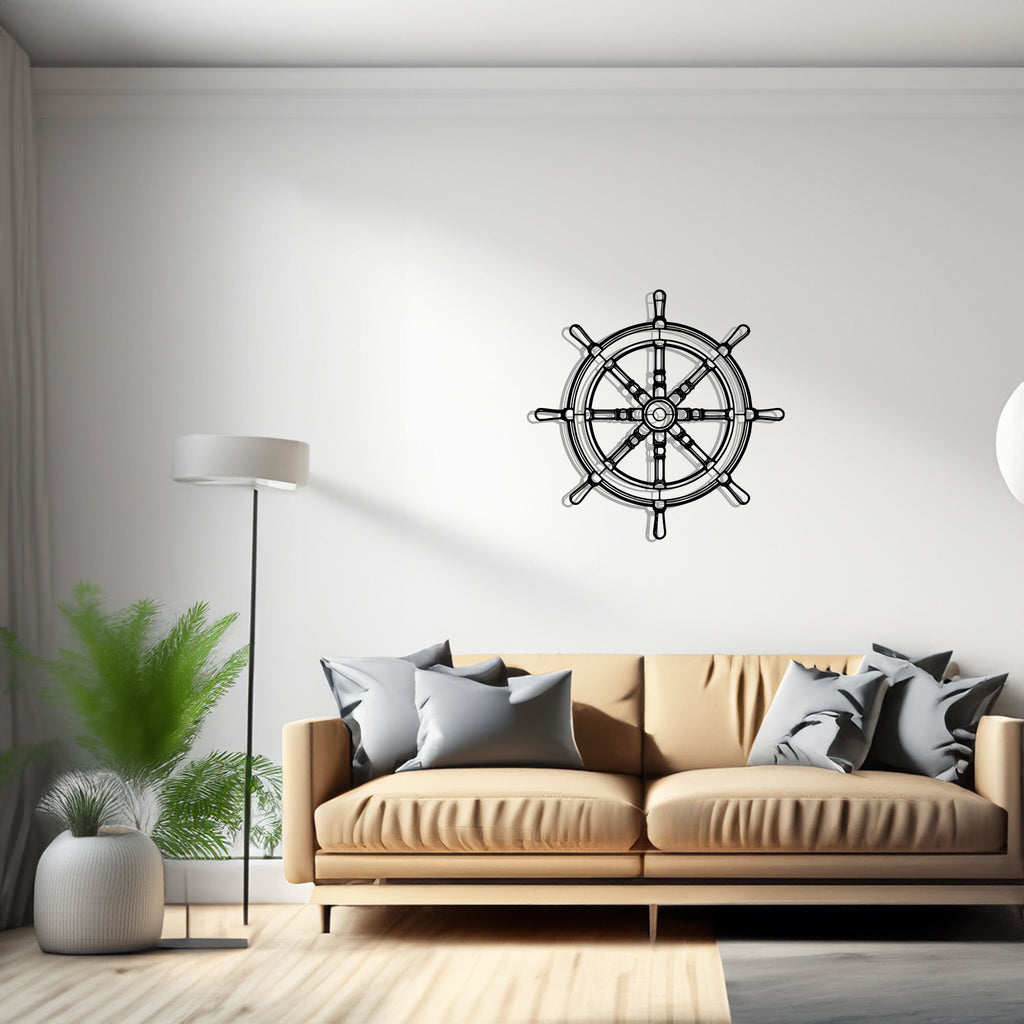 RMS Titanic Wheel Sailboat, Yacht, Speedboat, Silhouette Metal Wall Art