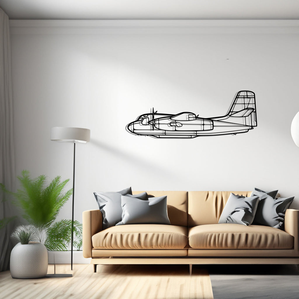 S-2T Airplane Silhouette Metal Wall Art Decor