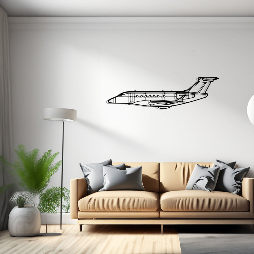 Praetor 600 Airplane Silhouette Metal Wall Art Decor