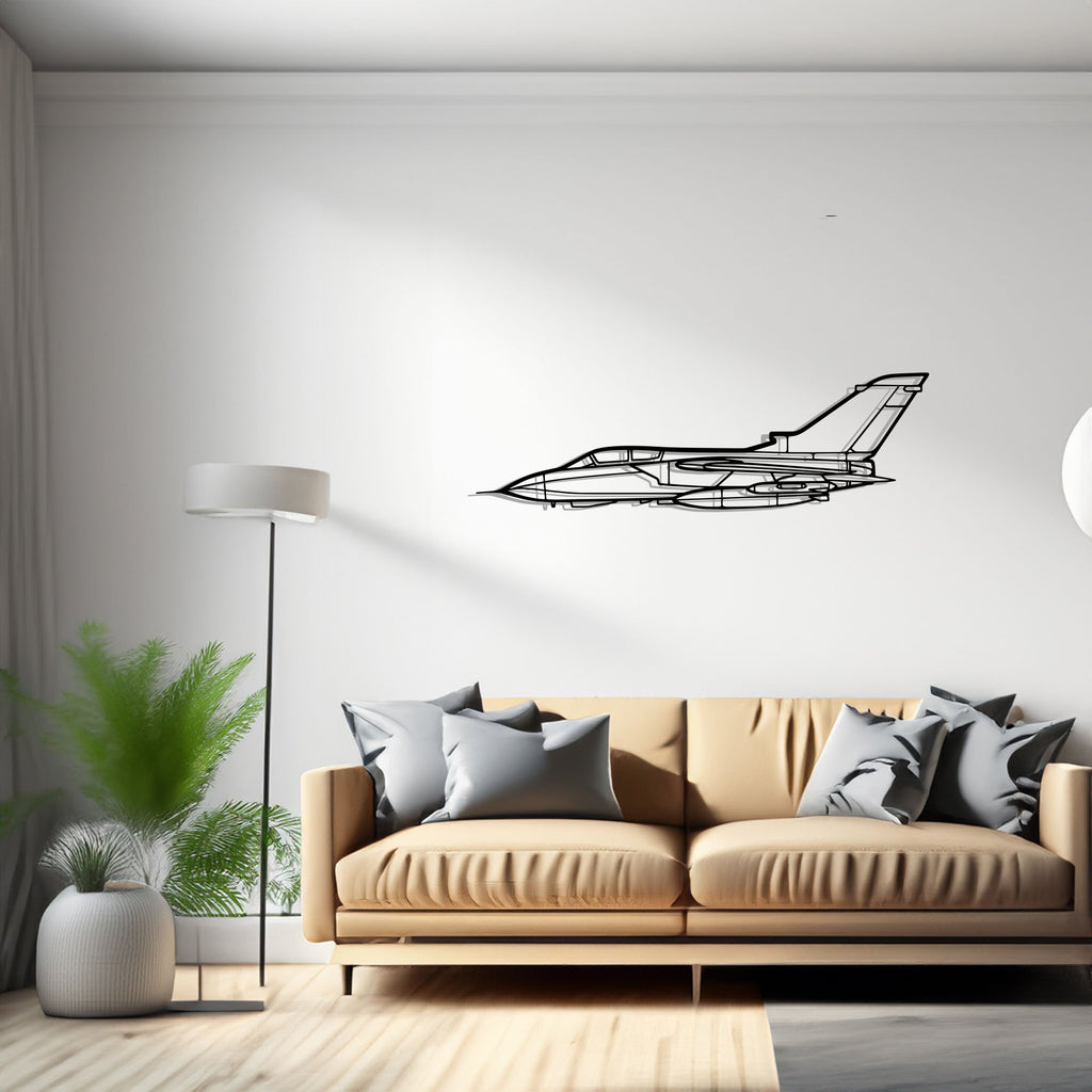 Tornado Airplane Silhouette Metal Wall Art Decor