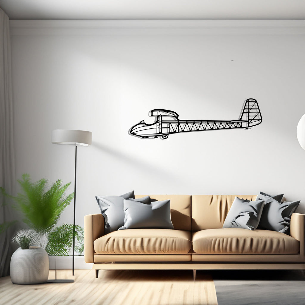 T.21B Sedbergh Airplane Silhouette Metal Wall Art Decor