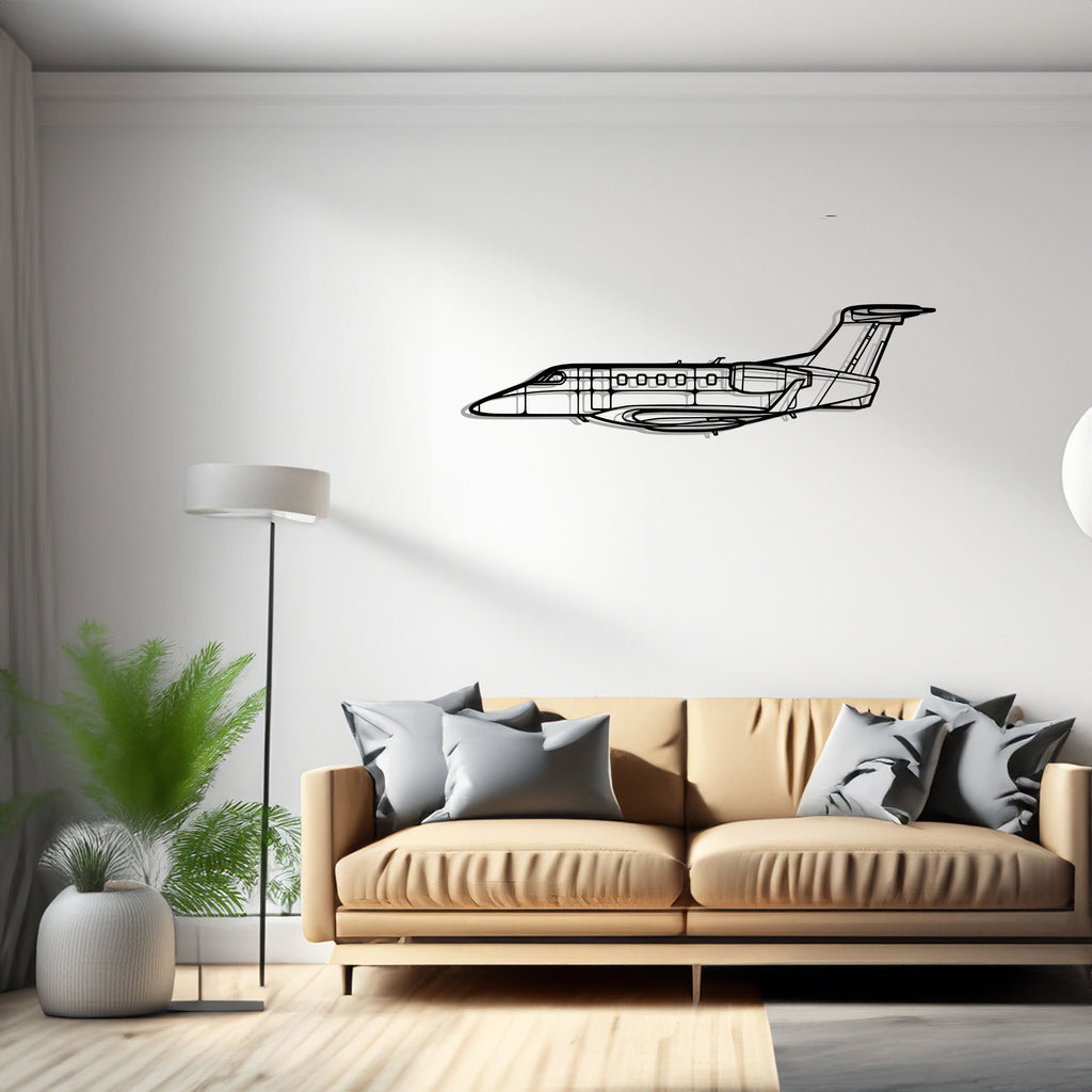 Phenom 300 Airplane Silhouette Metal Wall Art Decor