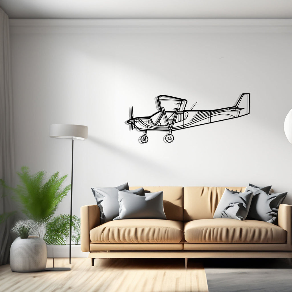 STOL CH 750 Airplane Silhouette Metal Wall Art Decor