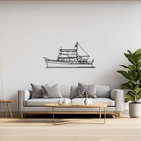 42 Classic Sailboat, Yacht, Speedboat, Silhouette Metal Wall Art