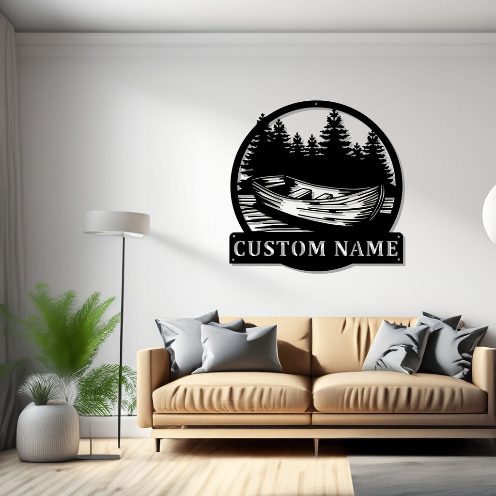 Custom Kayak Canoe Boat Metal Wall Art, Personalized Kayaker Name Sign Decoration For Room, Kayaking Metal Home Decor, Custom Kayaking