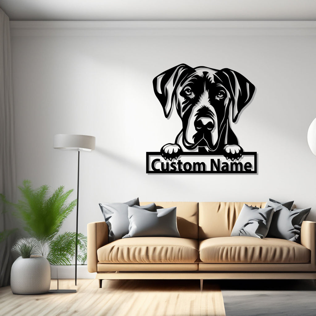 Personalized Great Dane Metal Sign, Great Dane Metal Wall Art, Dog Metal Sign, Great Dane Gift, Great Dane Lover Gift, Great Dane Lover