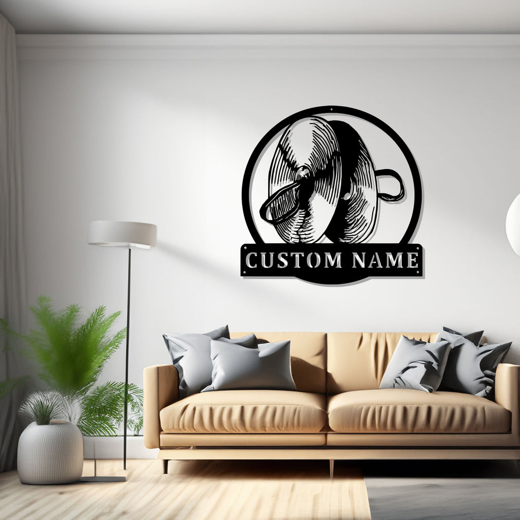 Custom Cymbal Musical Instrument Metal Wall Art, Personalized Cymbal Teacher Name Sign Decoration For Room, Cymbal Home Decor