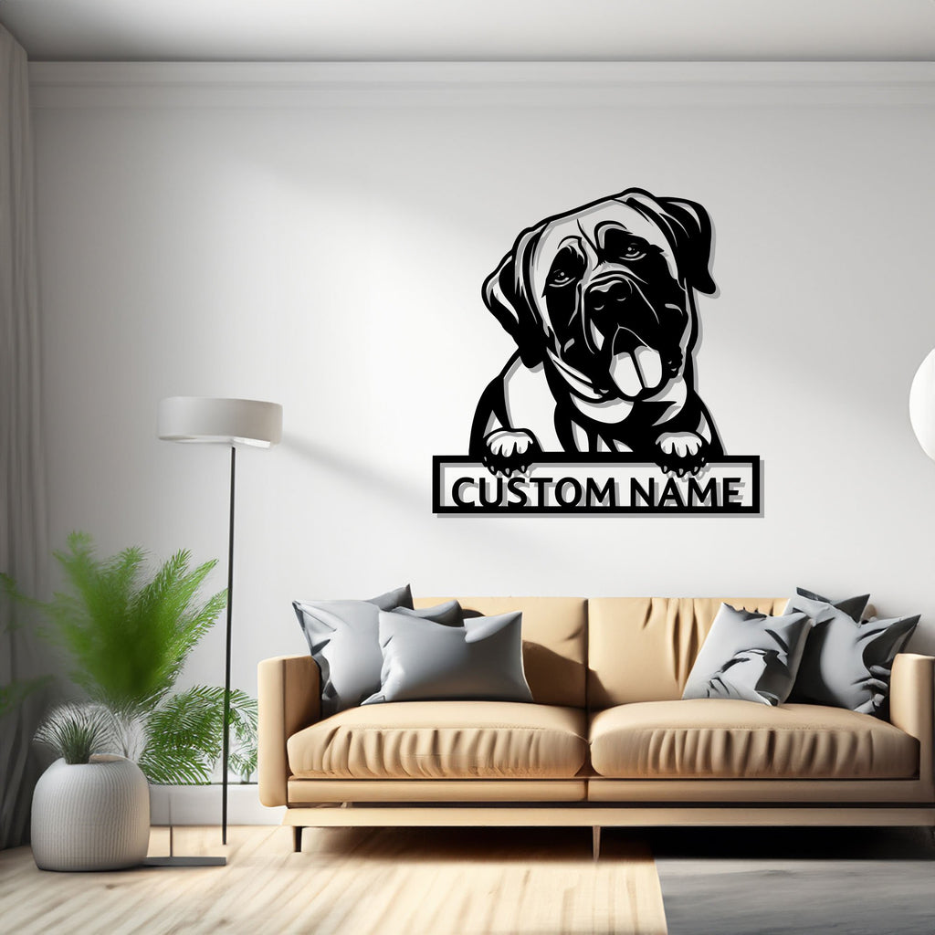 Personalized Mastiff Dog Metal Sign, Mastiff Dog Metal Wall Art, Dog Metal Sign, Mastiff Dog Gift, Dog Lover, Mastiff Dog Lover Gifts