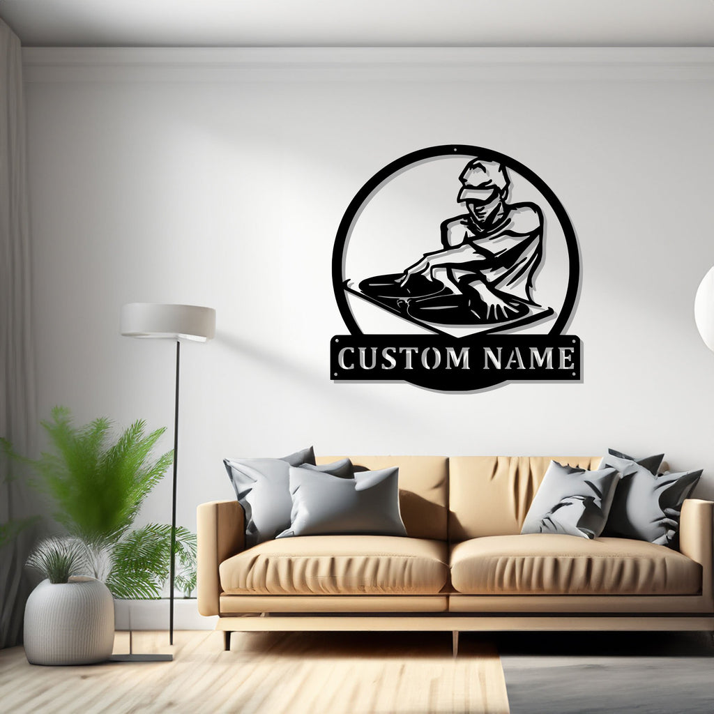 Custom Disc Jockey Metal Wall Art, Personalized Disc Jockey Name Sign Decoration For Room, Disc Jockey Home Decor, Custom Disc Jockey