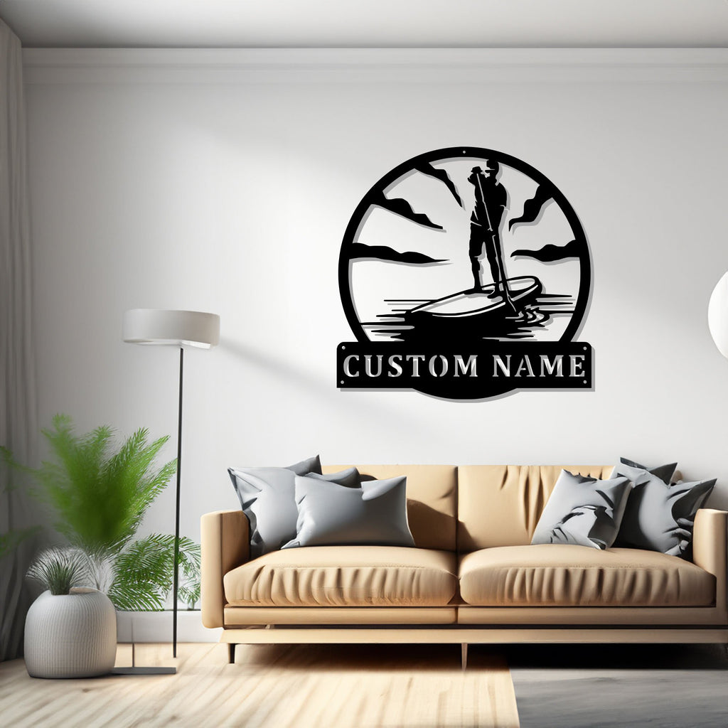 Personalized Standup Paddleboarding Metal Sign, Standup Paddleboarding Metal Wall Art, Standup Paddleboarding Metal wall Decor