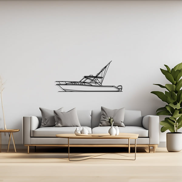 3370 Sailboat, Yacht, Speedboat, Silhouette Metal Wall Art