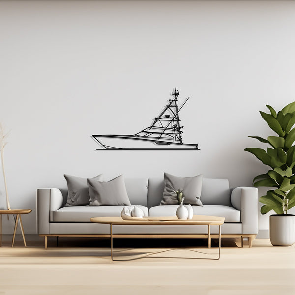 62 Sailboat, Yacht, Speedboat, Silhouette Metal Wall Art