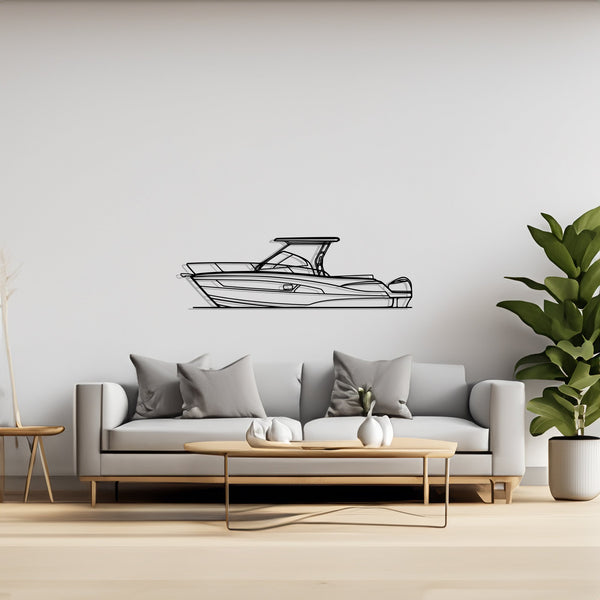 Leader 9 WA Sailboat, Yacht, Speedboat, Silhouette Metal Wall Art