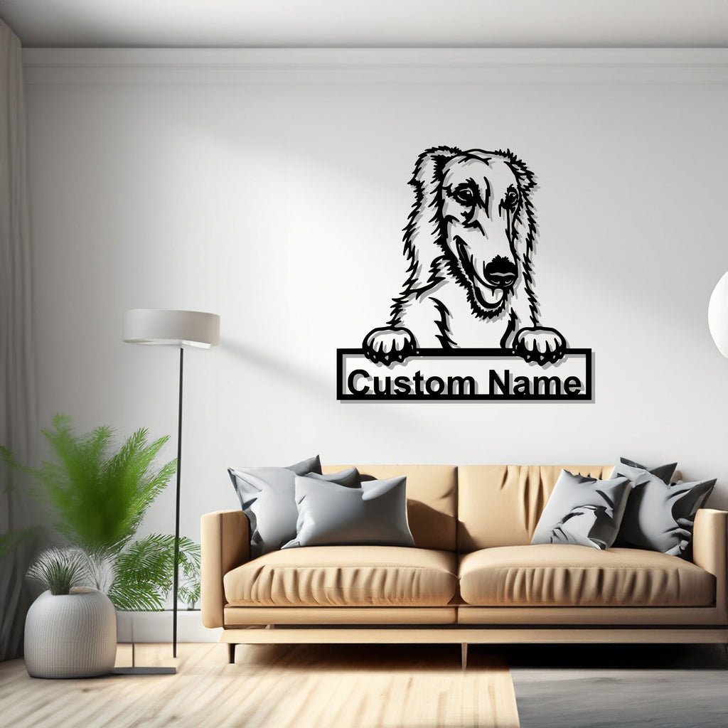 Personalized Borzoi Metal Sign, Borzoi Metal Wall Art, Dog Metal Sign, Dog Lover Gift, Borzoi, Custom Dog