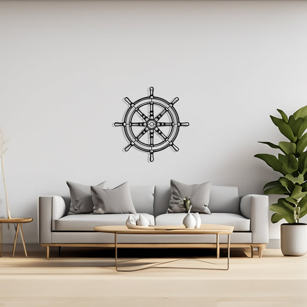 RMS Titanic Wheel Sailboat, Yacht, Speedboat, Silhouette Metal Wall Art