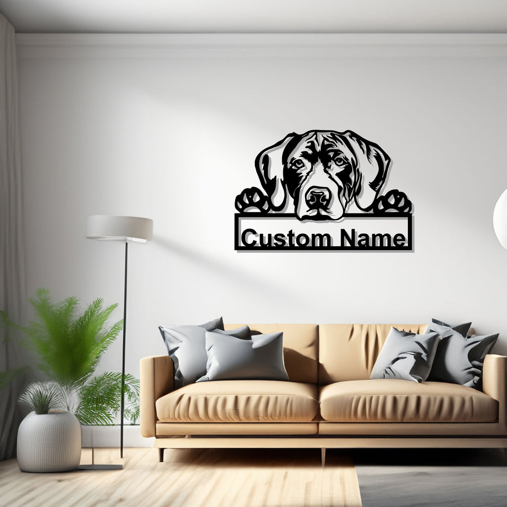 Custom German Shorthaired Pointer Dog Metal Wall Art, Personalized German Shorthaired Pointer Name Sign Decoration For Room