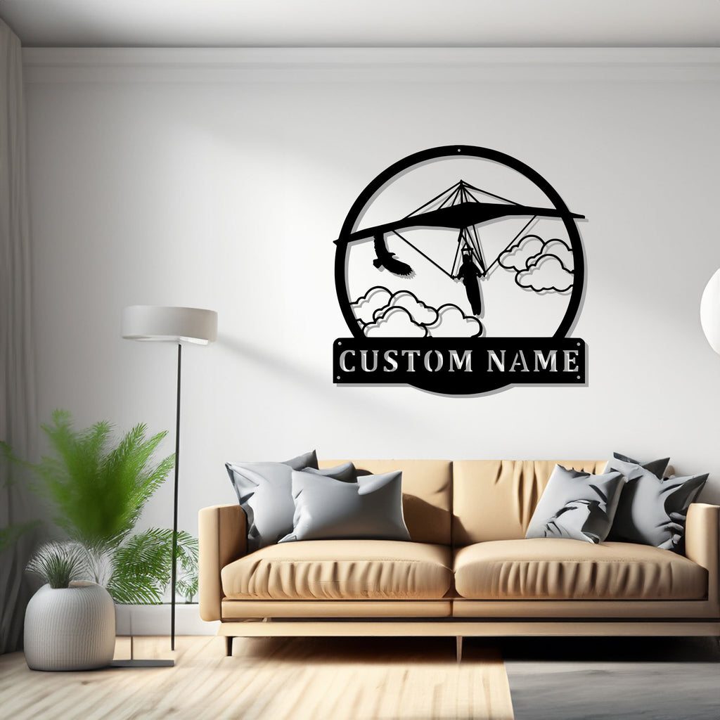 Personalized Hang Gliding Metal Sign, Hang Gliding Metal Wall Art, Hang Gliding Metal wall Decor, Hang Gliding Lover Gift, Hang Gliding