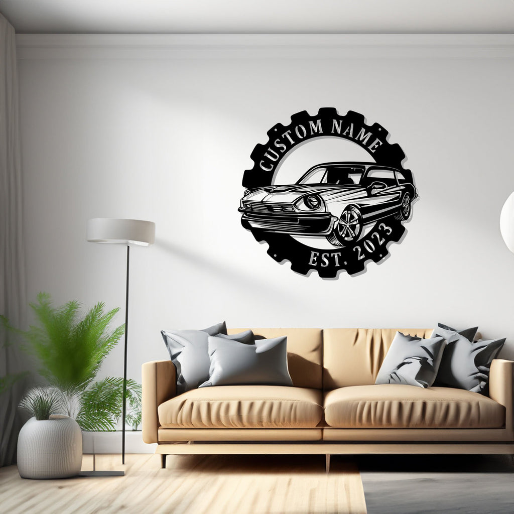 Custom Muscle Car Metal Wall Art, Personalized Garage Car Name Sign Decoration For Room,Muscle Car Metal Decor,Muscle Car - 1479319544