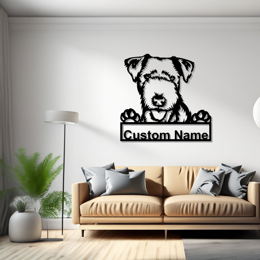 Custom Lakeland Terrier Dog Metal Wall Art, Personalized Lakeland Terrier Name Sign Decoration For Room, Lakeland Terrier Home Decor