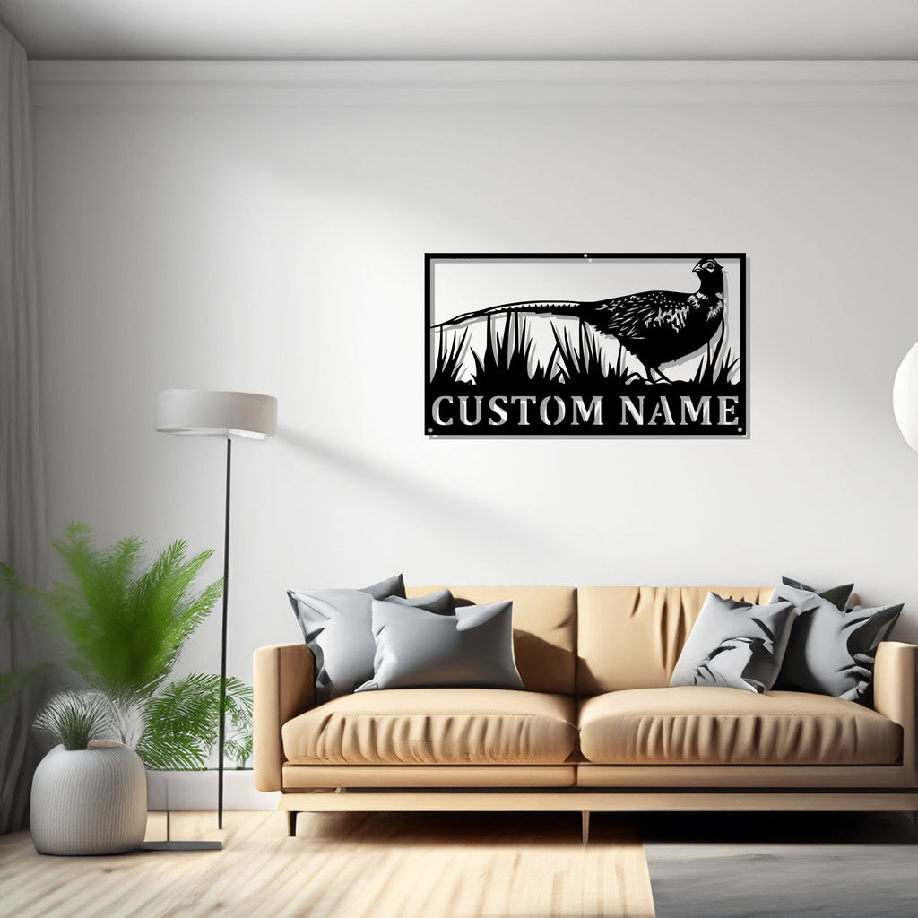 Custom Pheasant Metal Sign, Personalized Pheasant Name Sign Decoration For Room, Pheasant Metal Decor,Pheasant Lover Gift - 1702668664