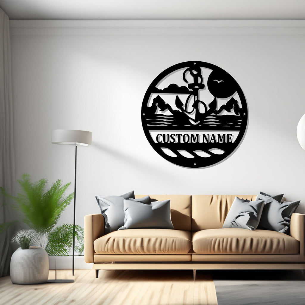 Custom Nautical Metal Sign, Personalized Nautical Name Sign Decoration For Room, Nautical Metal Decor,Custom Nautical