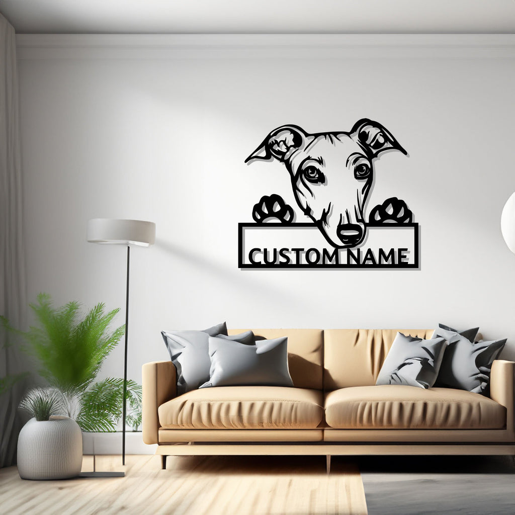 Personalized Greyhound Metal Sign, Greyhound Metal Wall Art, Dog Metal Sign, Greyhound Gift, Greyhound Lover Gift, Greyhound Lover