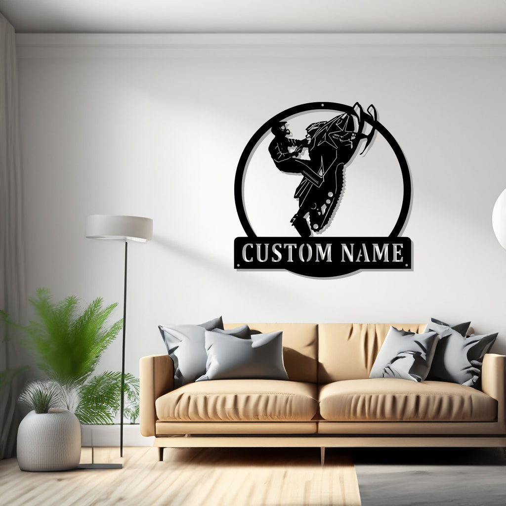 Custom Snowmobile Metal Wall Art, Personalized Snowmobile Rider Name Sign Decoration For Room, Snowmobile Metal Decor - 1530615176