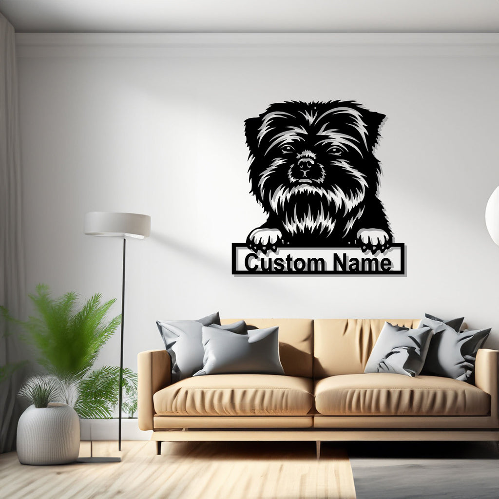 Custom Affenpinscher Metal Wall Art, Personalized Affenpinscher Name Sign Decoration For Room, Affenpinscher Dog Room Decor