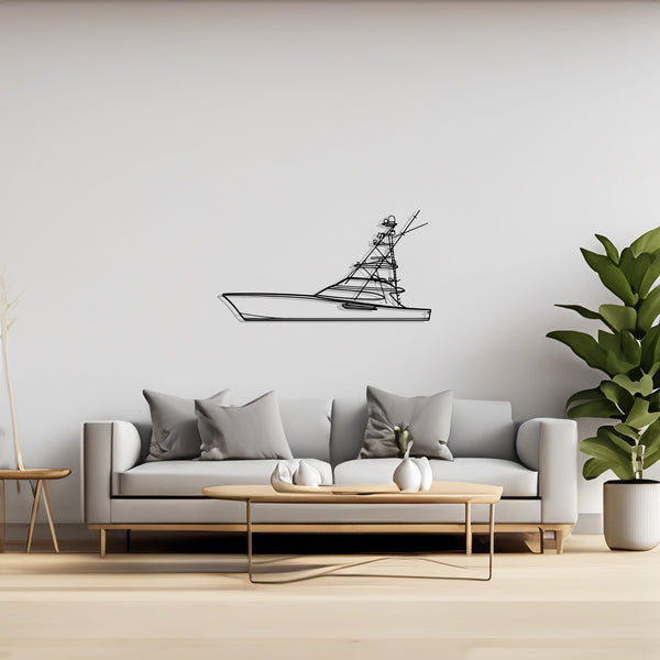 70 Sailboat, Yacht, Speedboat, Silhouette Metal Wall Art