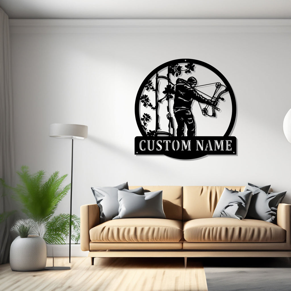 Custom Bow Hunter Metal Sign, Personalized Bow Hunter Name Sign Decoration For Room, Bow Hunter Metal, Bow Hunter - 1635069351