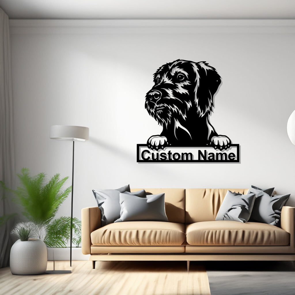 Custom Wirehaired Vizsla Dog Metal Wall Art, Personalized Wirehaired Vizsla Name Sign Decoration For Room, Wirehaired Vizsla Home Decor