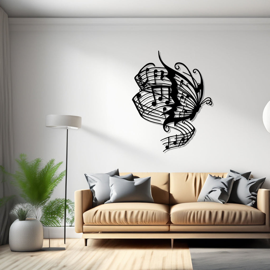 Butterfly Music Metal Wall Art, Butterfly Music Decoration For Room, Butterfly Music Home Decor, Butterfly Music, Music Teacher Gift