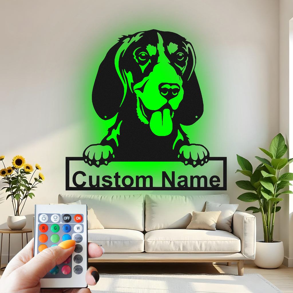 Custom Dog Metal Wall Art With Led Light , Personalized Puppy Portrait Decor, Pet Lover Gift, Dog Mom Home Decor