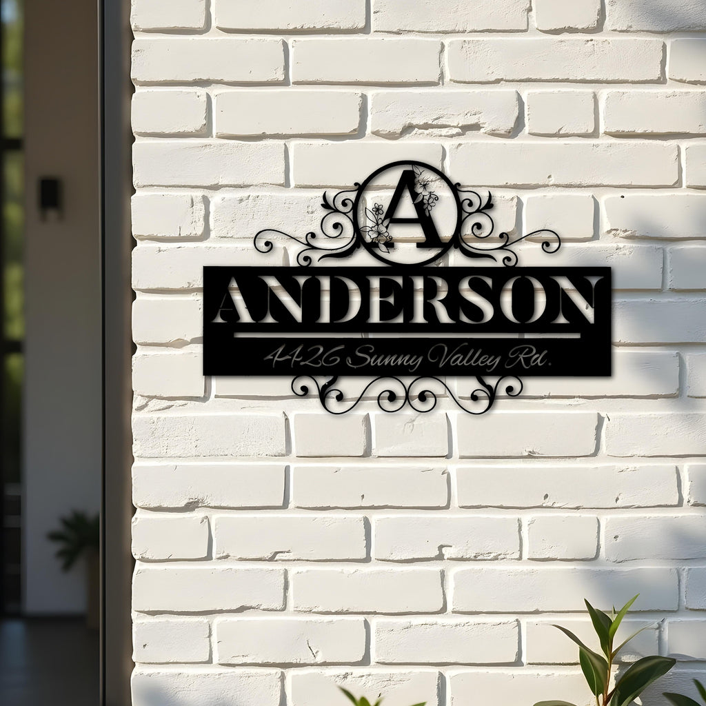 Custom Metal Monogram Letters family name Metal Address Sign House number Hanging Address Plaque Yard Sign Outdoor decor  S6