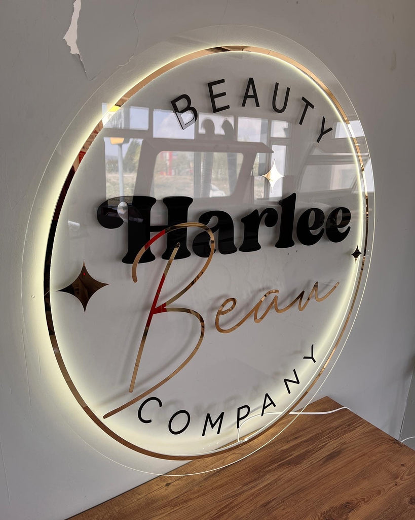 Custom 3D Acrylic Logo Edge Lit Signage LED Illuminated Sign Design Signs  Mirror Wall Large Lit Plastic Letters Strips - China Building Material,  Aluminium | Made-in-China.com