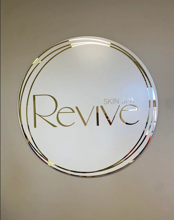 Business Round Mirror Logo Sign Acrylic Custom Logo Decoration, Office Door Sign Large Name Wall Sign 3D