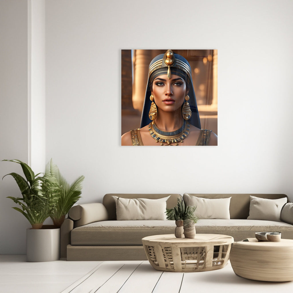Ancient Egypt Beautiful Pharaon Woman Glass Wall Decor, Wall Art Glass, Wall Decor Glass, Wall Decor Interior, Home Decor, Wall Decorative