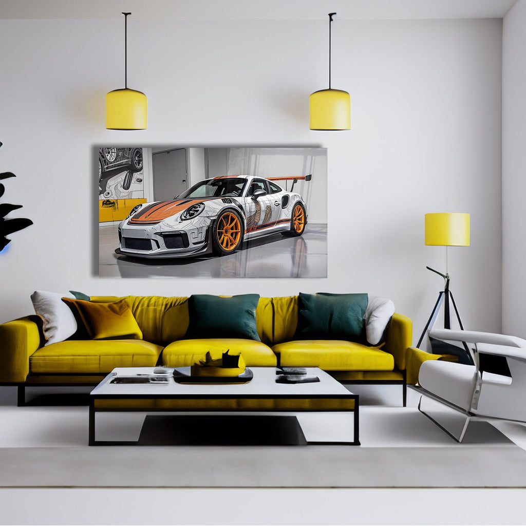 911 GT3 RS Glass Wall Decor, Wall Art Glass, Wall Decor Glass, Wall Decor Interior, Home Decor, Wall Decorative