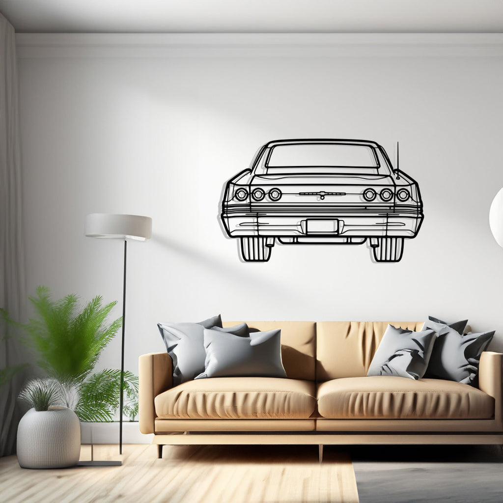 Impala Super Sport 1965 Back Silhouette Metal Wall Art, Birthday Gift, Gift for Him, Petrolhead Gift, Car Lover Gift, Car Metal Decor, Wall Hangings