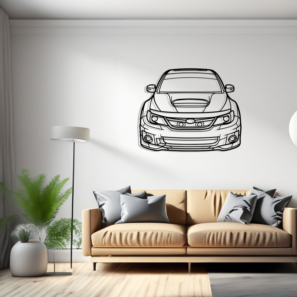 WRX STI 2012 Front Silhouette Metal Wall Art, Birthday Gift, Gift for Him, Petrolhead Gift, Car Lover Gift, Decor Silhouette, Wall Hangings