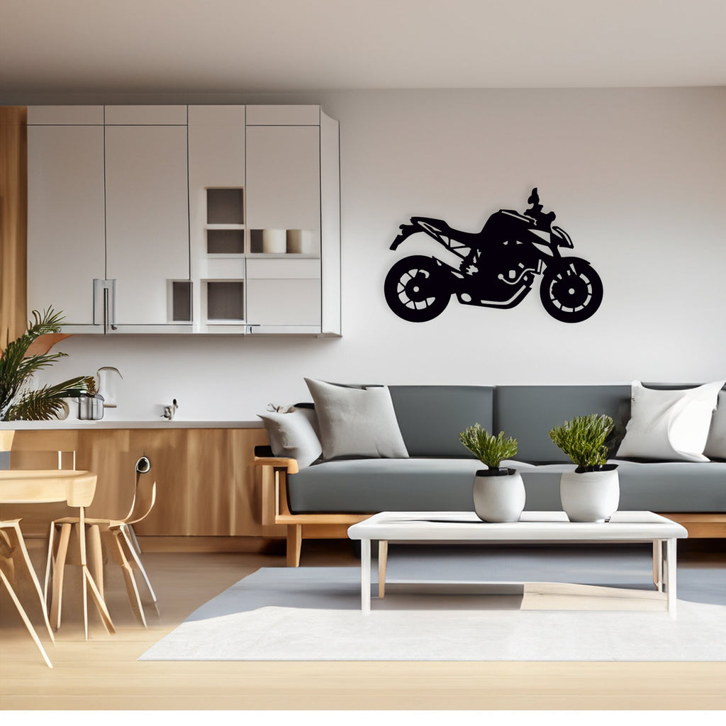 Duke Naked Motorcycle Silhouette Metal Wall Decor, Wall Decor Interior, Housewarming Gifts, Metal Decor, Wall Decorative