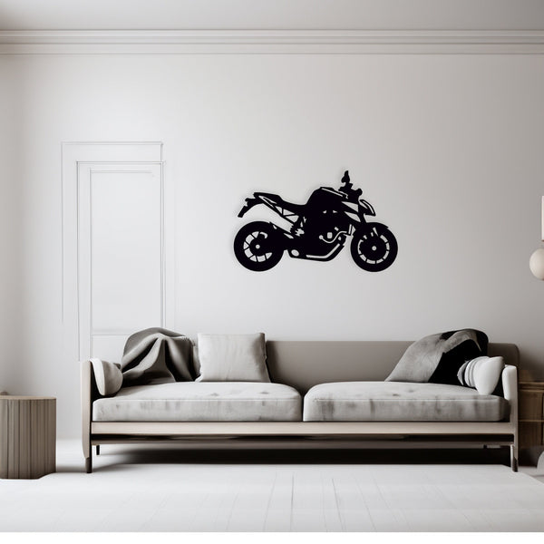 Duke Naked Motorcycle Silhouette Metal Wall Decor, Wall Decor Interior, Housewarming Gifts, Metal Decor, Wall Decorative