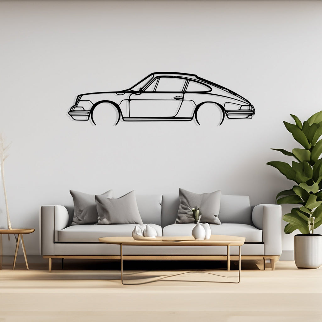 911 912 1965 Detailed Silhouette Metal Wall Art, Birthday Gift, Gift for Him, Petrolhead Gift, Car Lover Gift, Wall Decor
