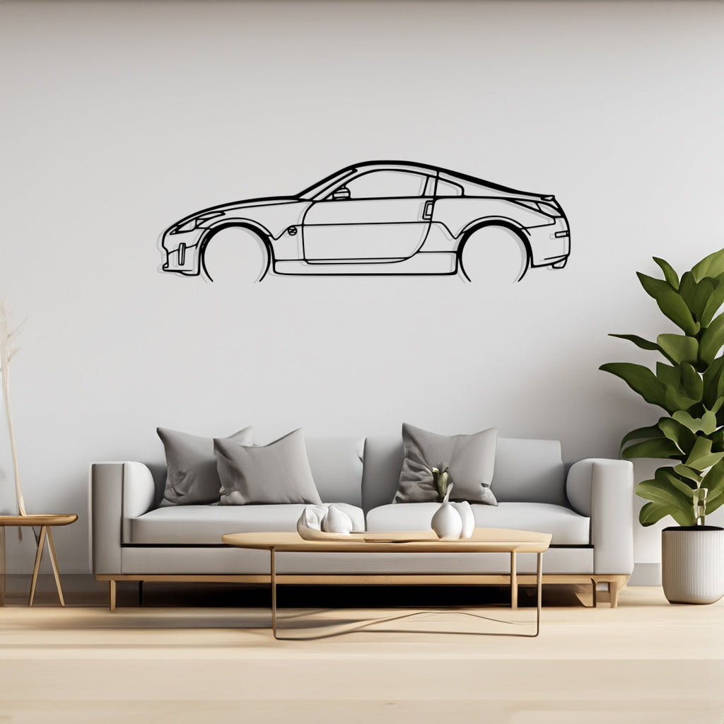 350z Detailed Silhouette Metal Wall Art, Birthday Gift, Gift for Him, Petrolhead Gift, Car Lover Gift, Metal Car Decor Wall Decor