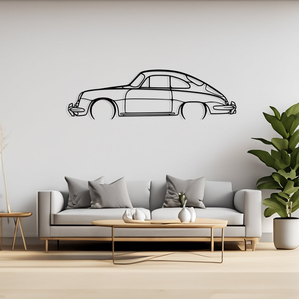 356 Coupe Detailed Silhouette Metal Wall Art, Birthday Gift, Gift for Him, Petrolhead Gift, Car Lover Gift, Metal Car Decor Wall Decor