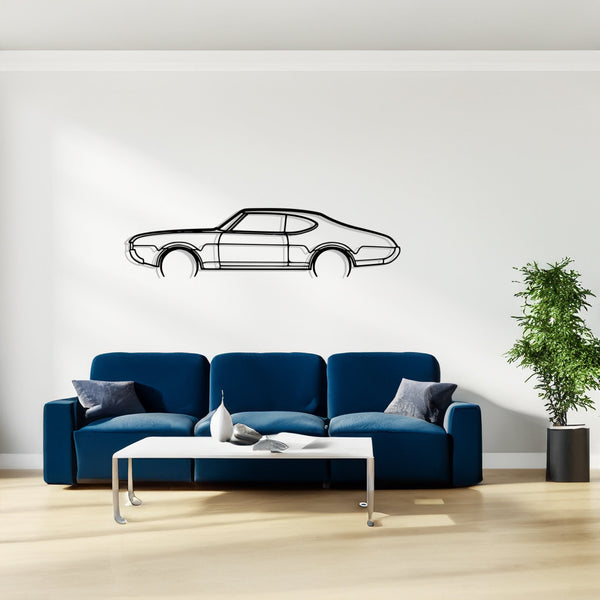 442 Holiday Coupe 1969 Detailed Silhouette Metal Wall Art, Birthday Gift, Gift for Him, Petrolhead Gift, Car Lover Gift, Metal Car Decor Wall Decor