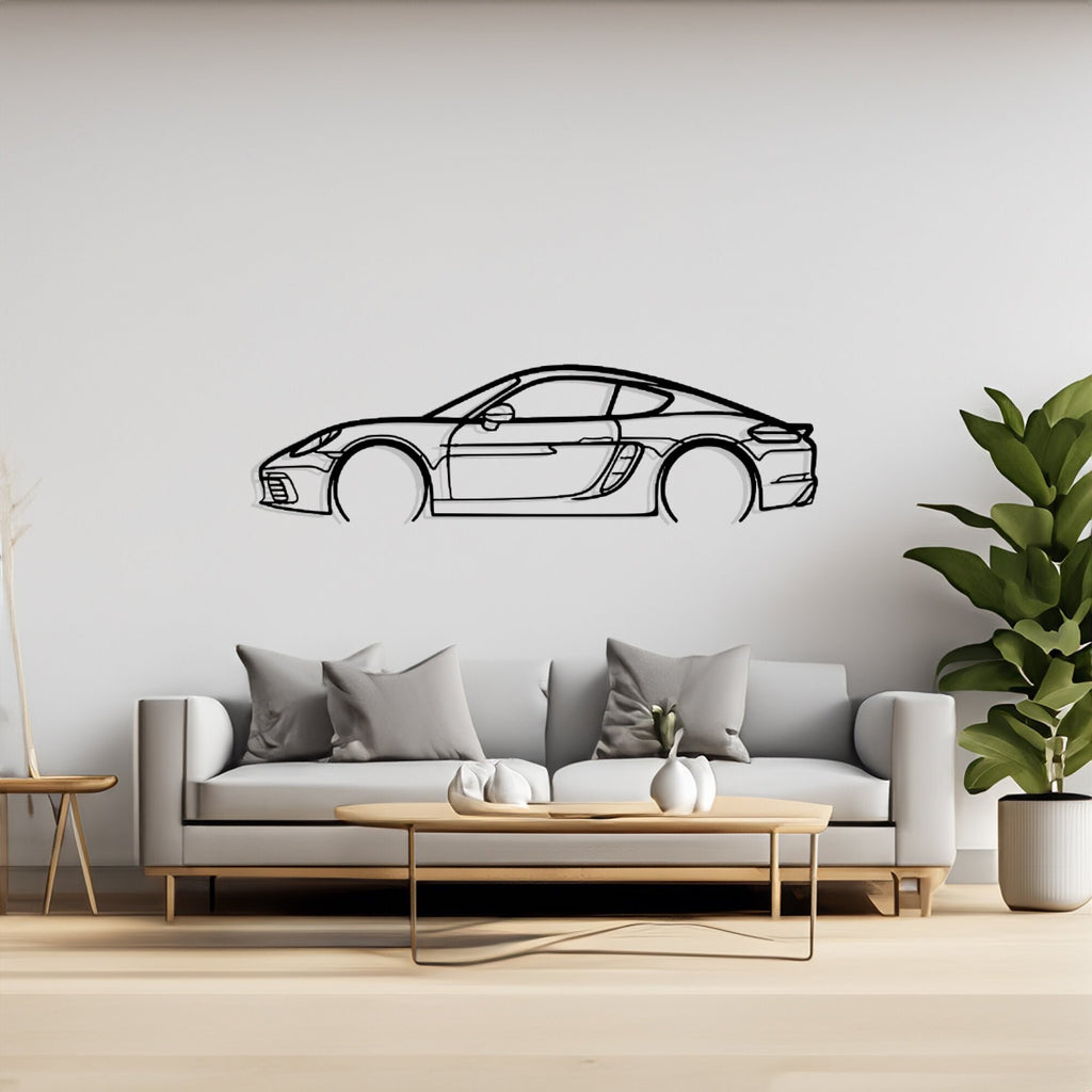 Cayman S 981 Detailed Silhouette Metal Wall Art, Birthday Gift, Gift for Him, Petrolhead Gift, Car Lover Gift, Car Wall Decor, Wall Decor