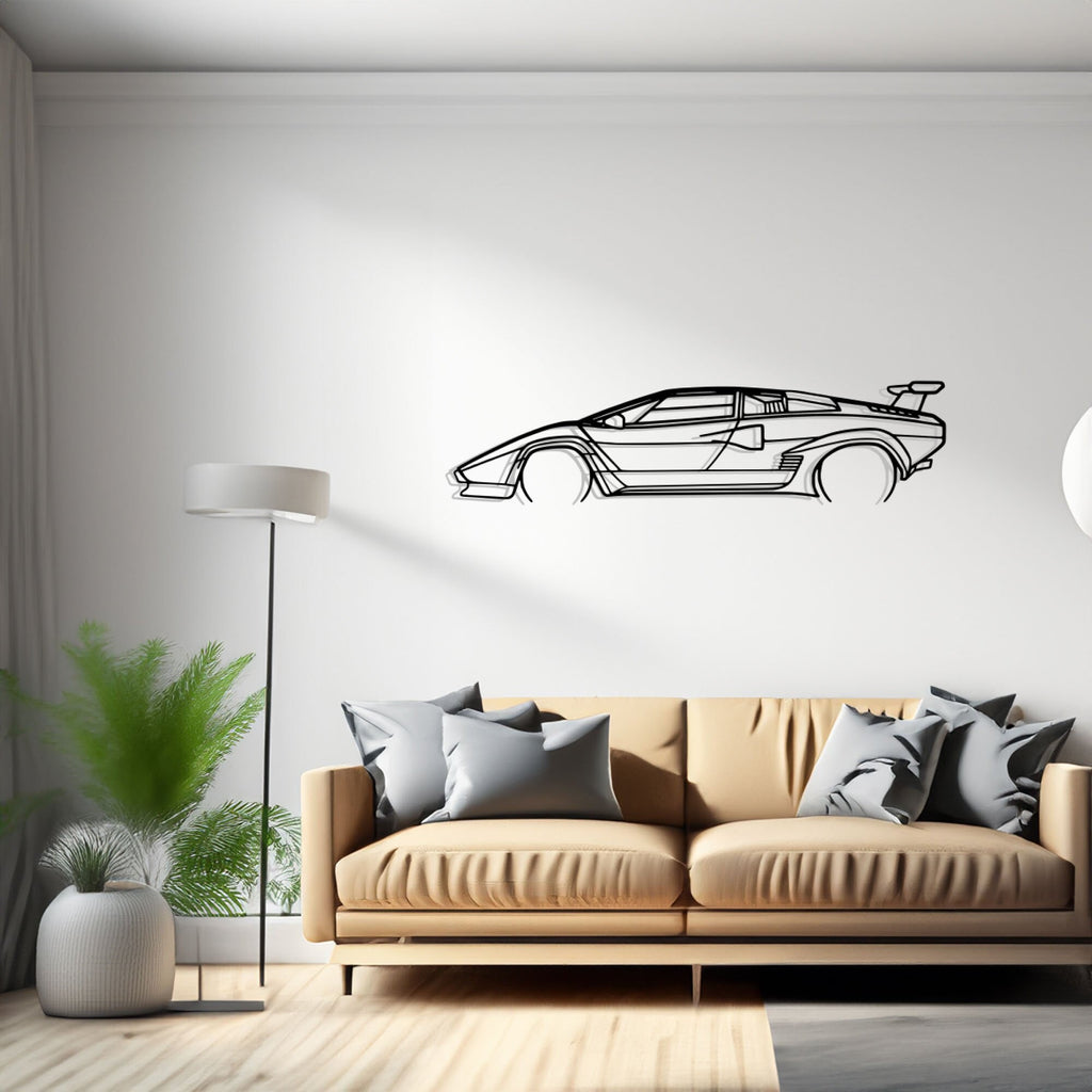 Countach 1985 Detailed Silhouette Metal Wall Art, Birthday Gift, Gift for Him, Petrolhead Gift, Car Lover Gift, Wall Decor, Wall Decor